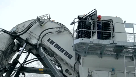 Excavator Liebherr Stock Footage 113473483