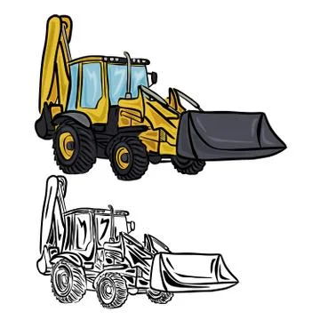 Excavator Loader Stock Illustration