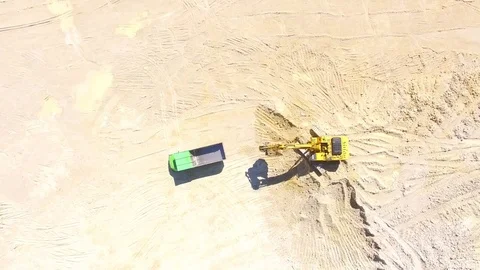Excavator loading a truck. Stock Footage 71971463