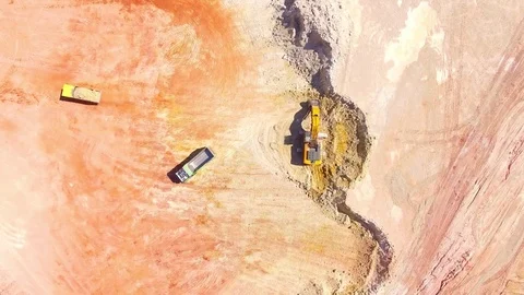 Excavator loading a truck. Stock Footage 76728183