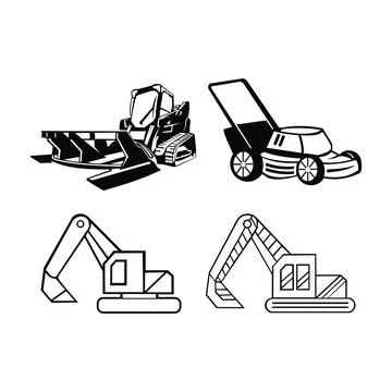 Excavator logo designs template vector illustration - Vector Stock Illustration