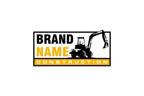 Excavator logo template vector. Heavy equipment logo vector for constructio.. Stock Illustration