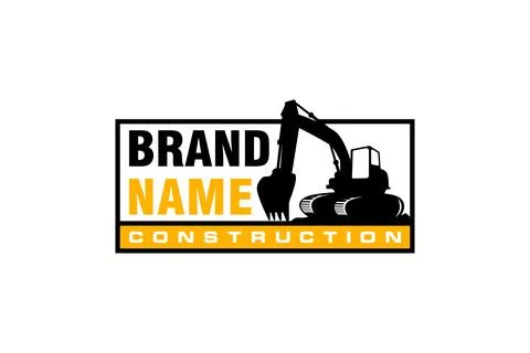 Excavator logo template vector. Heavy equipment logo vector for constructio.. Stock Illustration