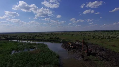 Excavator Machine With Big Shovel On Construction Stockbeeldmateriaal 77284069