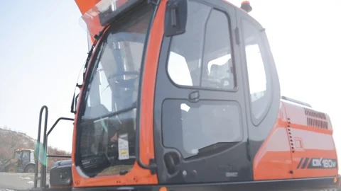 Excavator Machine On Construction Site Stock Footage 124946444