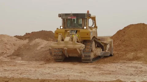 Excavator Machine Doing Earthmoving Work Video stock 62087179