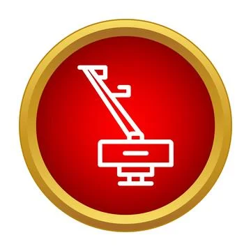 Excavator machine icon representing heavy construction equipment Stock Illustration
