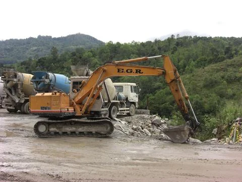 Excavator machine Stock Photos