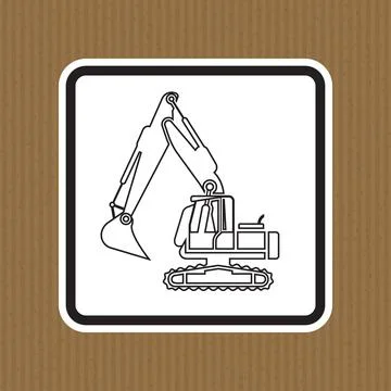 Excavator Machine Vector Icon Construction Equipment Illustration Design Illustrazione stock