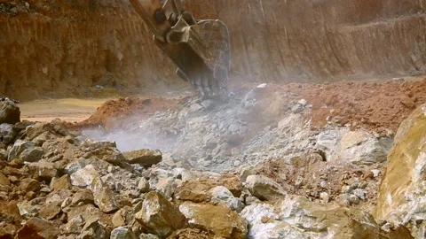 Excavator Making Earth Movements Stock Footage 157690078