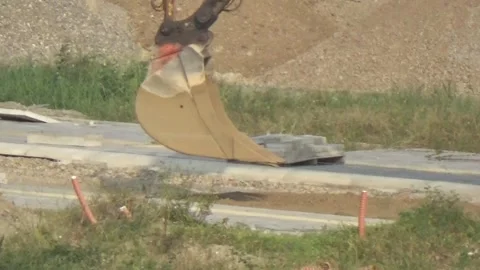 Excavator making road Stock Footage 291912093