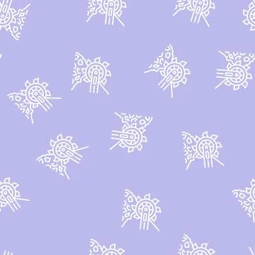Excavator mining machine line seamless pattern 库存插图