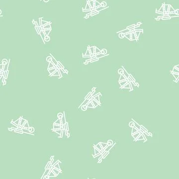 Excavator mining stone line seamless pattern Illustrazione stock