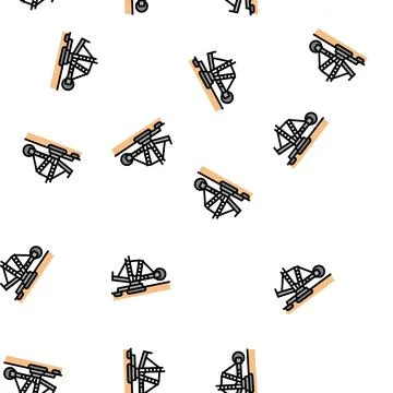 Excavator mining stone vector seamless pattern Illustrazione stock