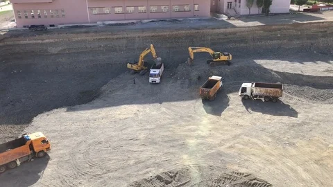 Excavator in Open Pit Mine Stock Footage 75594298
