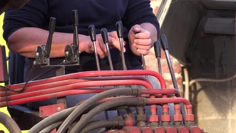 Excavator, Operating Joystick. 動画素材 81985101