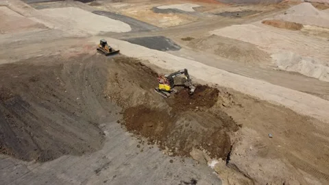 Excavator Orbit Shot Stock Footage 199983363