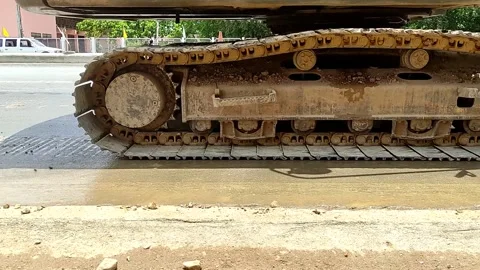 Excavator pass from left to right. 動画素材 158468809