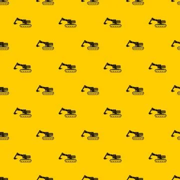 Excavator pattern Stock Illustration