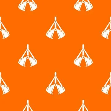 Excavator pattern orange Illustrazione stock