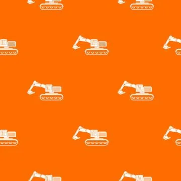 Excavator pattern seamless Illustrazione stock