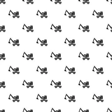 Excavator pattern vector 스톡 일러스트
