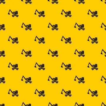 Excavator pattern vector 스톡 일러스트