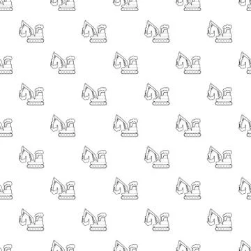 Excavator pattern vector seamless Stock Illustration