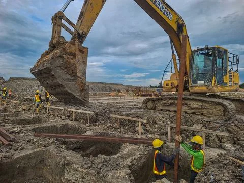 An excavator Stock Photos