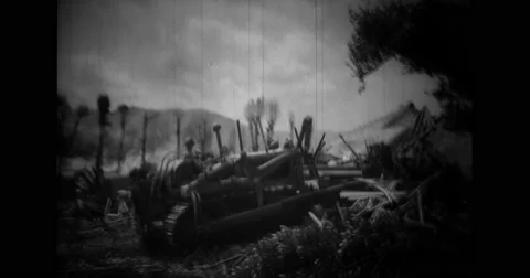 Excavator picking up debris Stock Footage 43458431