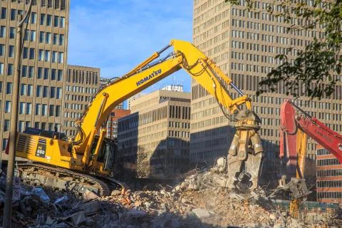 Excavator with pincer Stock Photos