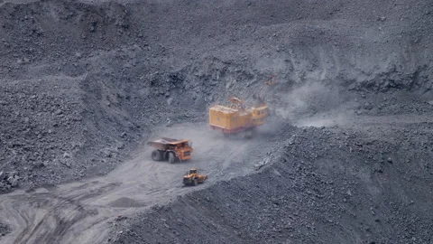 Excavator in a quarry Stock Footage 218935210