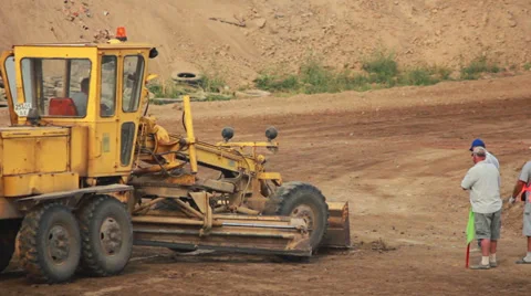 Excavator on Road Stock Footage 28453502