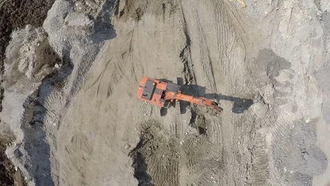 Excavator scoop at work Stock Footage 71952679