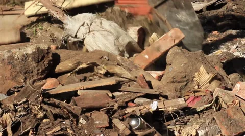 Excavator Shovel Stock Footage 32279693