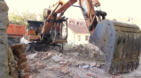 Excavator Shovel Stock Footage 32281047
