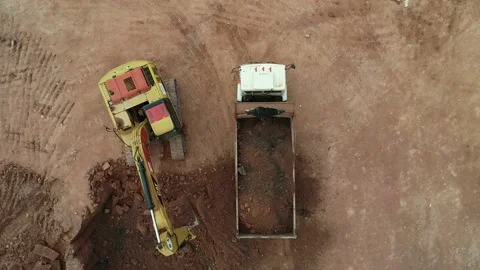 Excavator taking earth Stock Footage 162283645