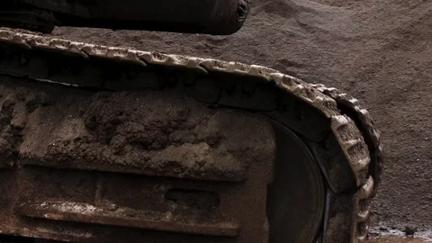 Excavator tracks Stock Footage 99179018