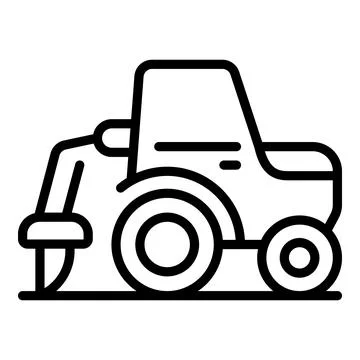 Excavator tractor digging ground on a construction site Stock Illustration