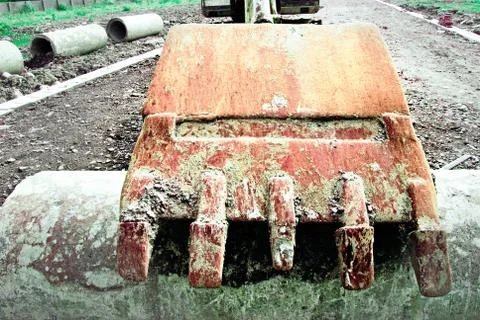 Excavator under constructed Stock Photos