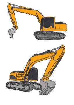 Excavator vector Stock Illustration