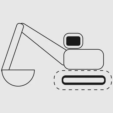 Excavator vector illustration design Stock Illustration