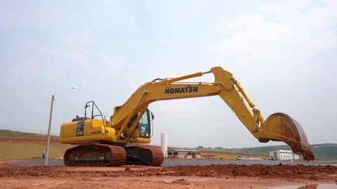 Excavator video working on the ground Stock Footage 201769288