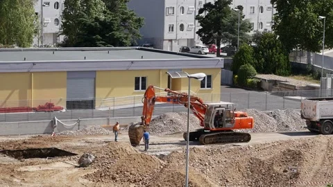 Excavator at work 1 Stock Footage 170088088