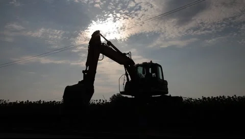 Excavator at work Stock Footage 1100885