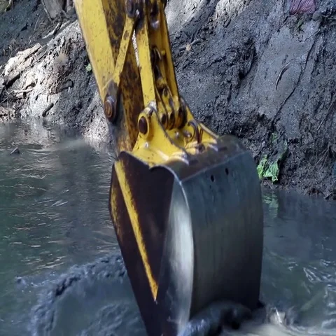 Excavator at work Stock Footage 69453492