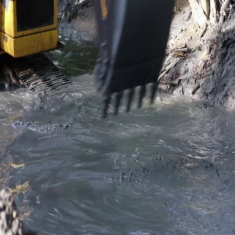 Excavator at work Stock Footage 69473018