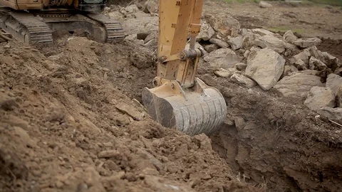 Excavator work Stock Footage 94364965