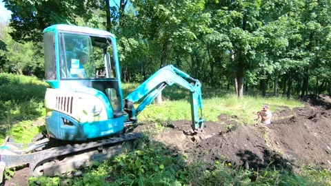 Excavator work Stock Footage 135439355