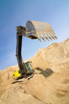 Excavator at work Stock Photos
